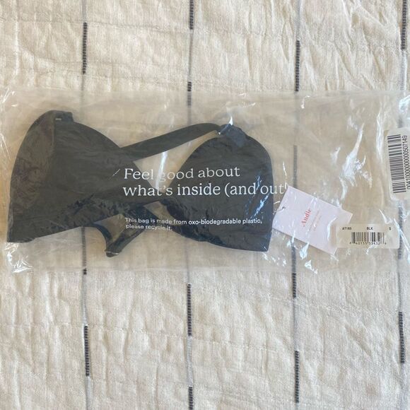 NWT Andie Swim Caicos Top Triangle Swim Bikini Black Size Small - Picture 3 of 4